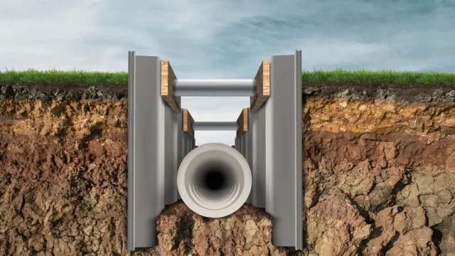 Траншея для укладки трубопровода